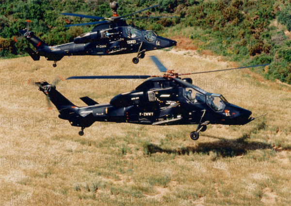 Hélicoptères militaires franco-allemands Tigre et Gerfaut.