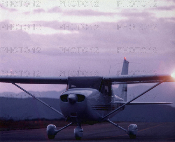 American Cessna 172 Skyhawk light private plane.