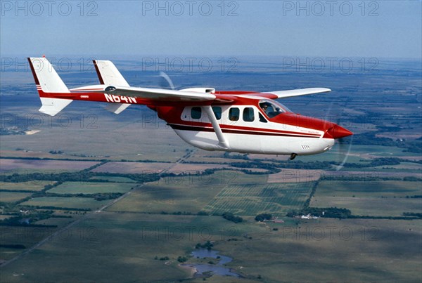 American Cessna Skymaster private plane.