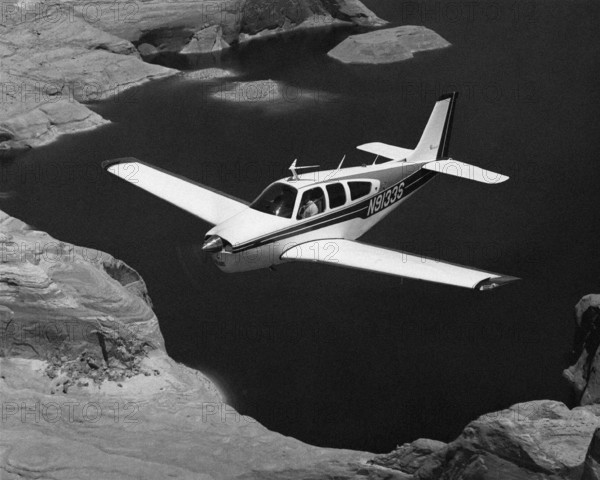 American Beechcraft Bonanza F33A light private plane.