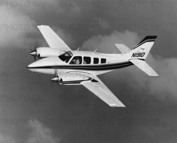 American Beechcraft 58P Baron  light private plane.