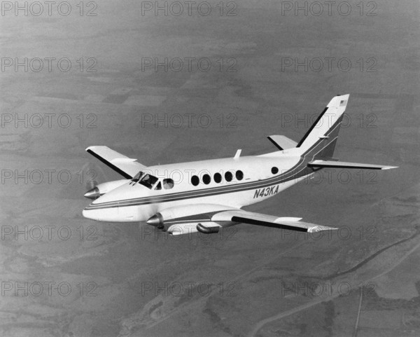 American Beechcraft King Air A-100 commuter plane.