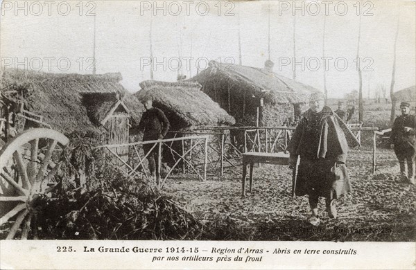 Shelters for French soldiers, WWI
