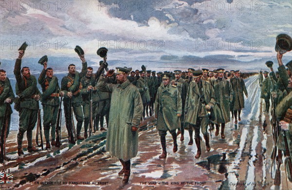 King George V reviewing the troops