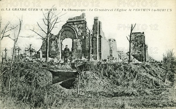 Ruins of the village of Perthes les Hurlus