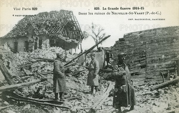 Ruins of the city of Neuville Saint Vaast