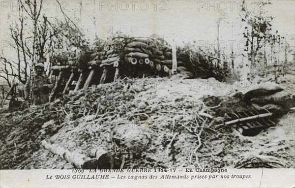 Tranchée allemande en Champagne, 1915