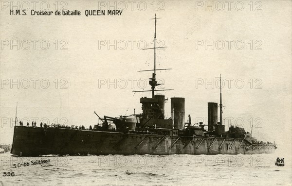 The HMS Queen Mary, 1916