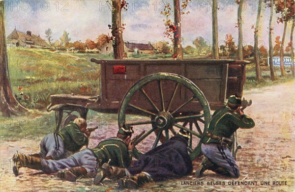 Belgian lancers during WWI