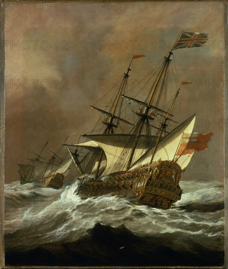 Van de Velde le Jeune, "Résolution" en pleine tempête