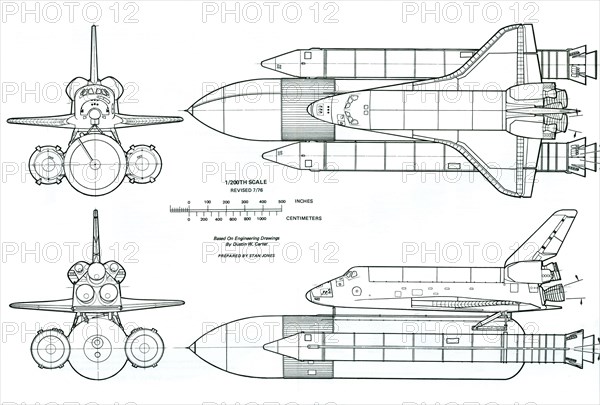 Scheme of the American Space Shuttle