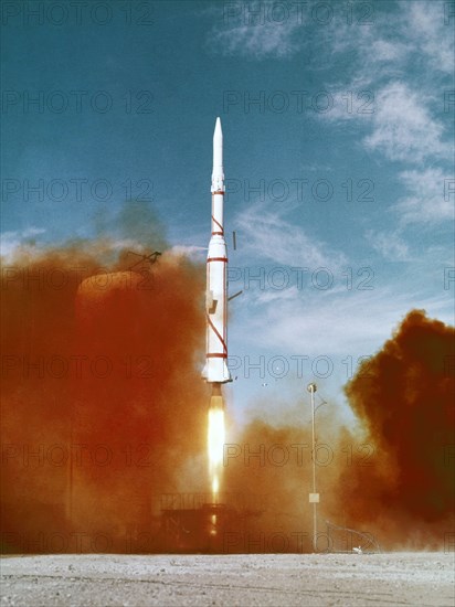 Launch of a French Diamant rocket, 1966