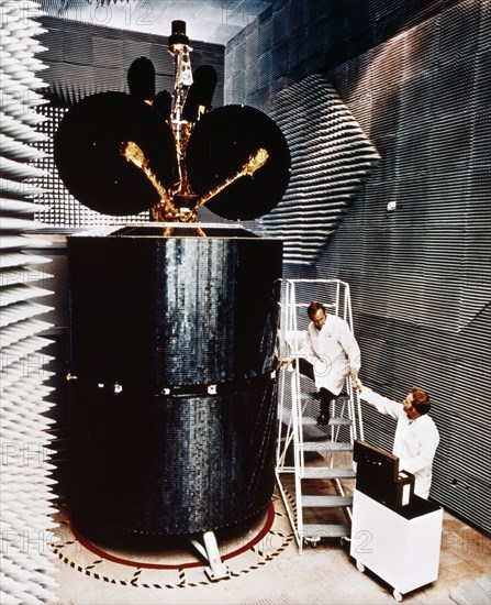 Tests on an Intelsat IV satellite in 1975