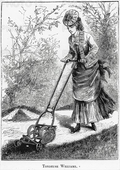 Archimedean lawn mower, 1878