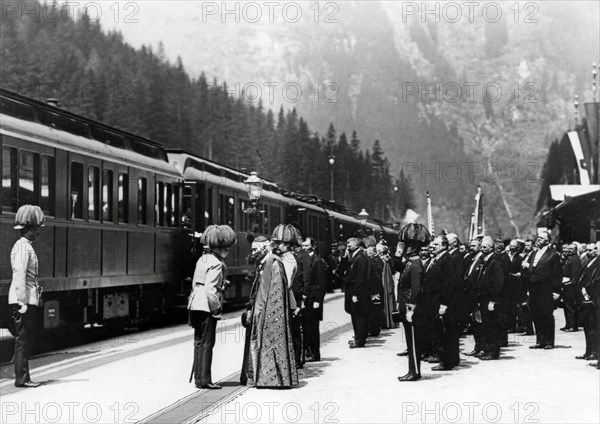 Inauguration of the Tauern Railway in Austria, 1909