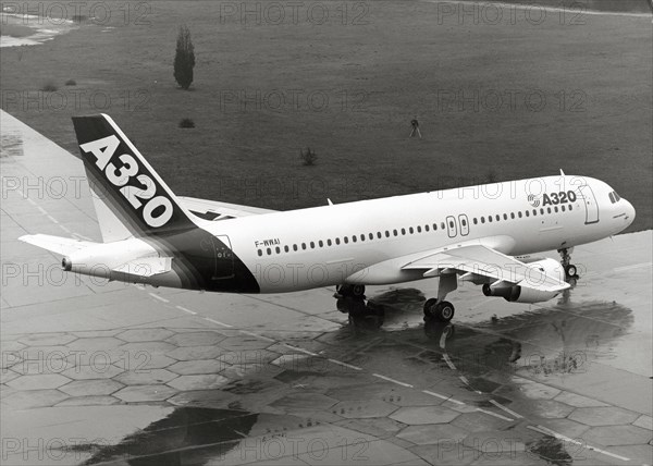 First flight of the Airbus A320 prototype, 1987