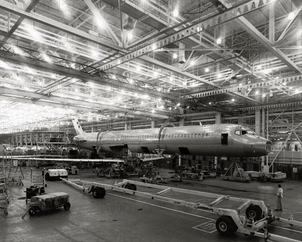 Douglas Aircraft Company assembly line in 1979