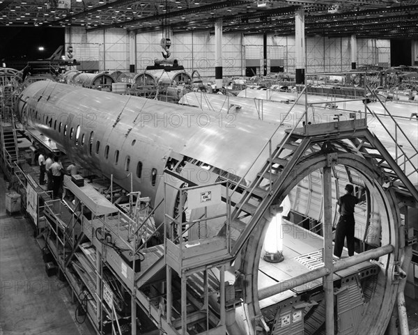 Douglas DC-9 assembly in 1965