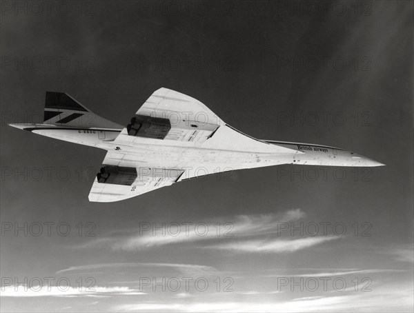 Concorde during a flight in 1981