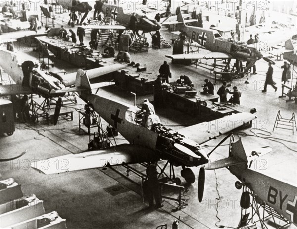 Usine de montage de chasseurs Messerschmitt, 1940