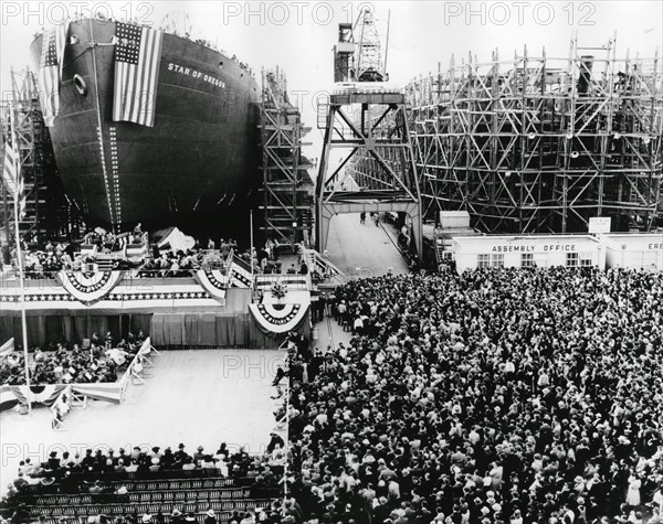 Lancement du SS Star of Oregon, 1941