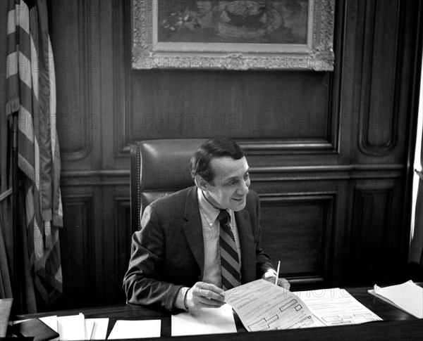 Harvey Milk au bureau de George Moscone, 7 mars 1978