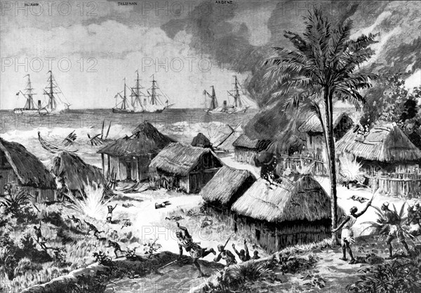 Dahomey. Bombing the Coast.