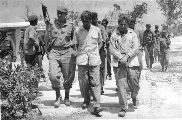 Landing at the Bay of Pigs. Mercenaries made prisoners