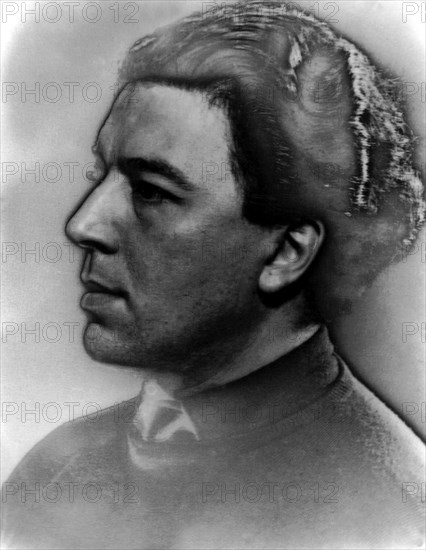 Portrait of André Breton in 1929. Photograph by Man Ray