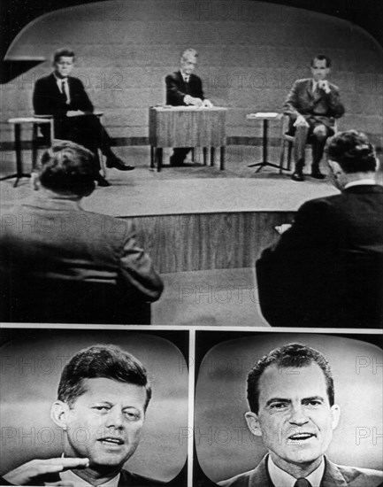 Presidential campaign. John F. Kennedy and Richard Nixon