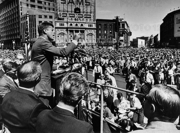 fête du travail. Détroit, dans le Michigan. John Kennedy