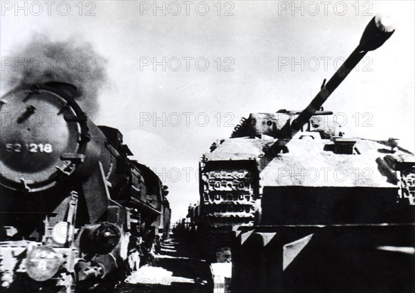 German Panthers tanks heading to the front