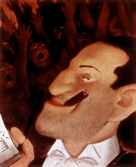 George Gershwin conducting his folk opera 'Porgy and Bess' in 'Vanity Fair'