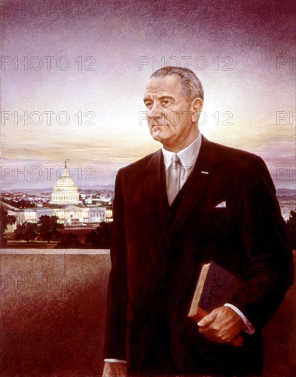 Portrait de Lyndon B. Johnson par Peter Hurd