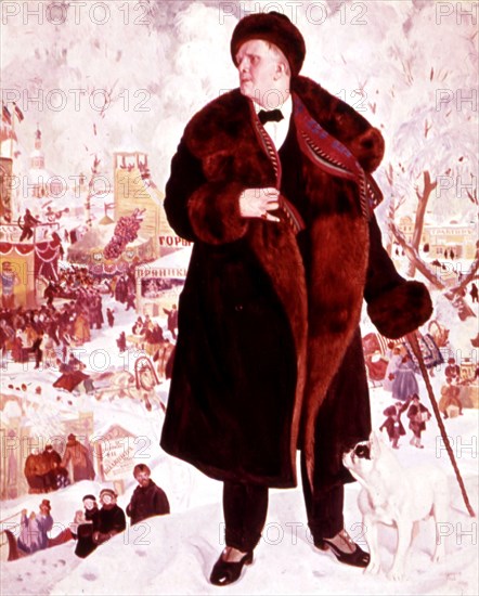 Kustodiev, Portrait of Chaliapine