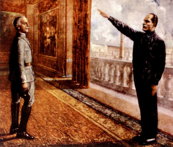 Settimelli, Mussolini and Victor-Emmanuel III