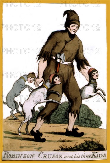 Robinson Crusoe and his three children