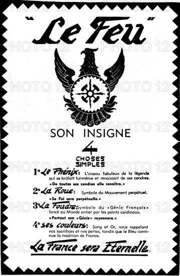 Affche du mouvement "Le Feu", lancé en septembre 1940 par Maurice Delaunay