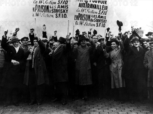 General strike and demonstration in Paris (1934)