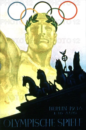 Affiche pour les jeux olympiques de Berlin, 1936