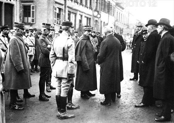 The French Generals Claudel, Marchand, Aubé, Mangin, Le Landrath and town notables