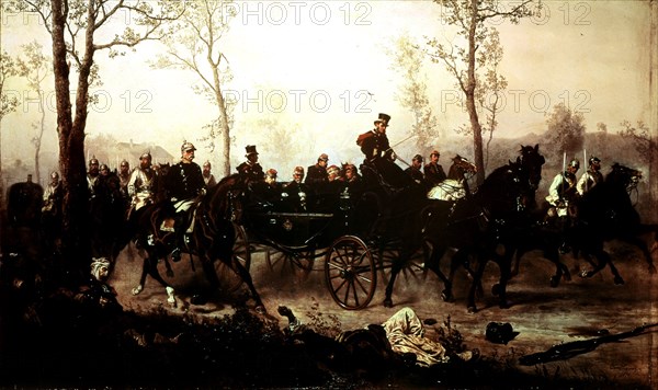 Camphausen, Napoleon III leaving Sedan with Bismarck