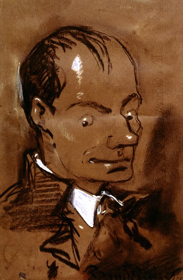 Drawing by Nadar, Caricature of Baudelaire