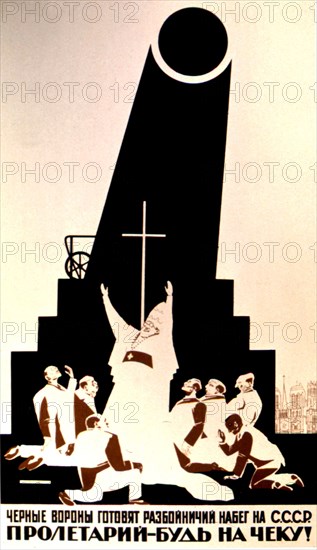 Propaganda poster by D. Moor (1930)