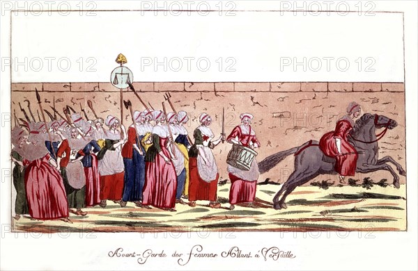 Vanguard of women heading to Versailles (1789)