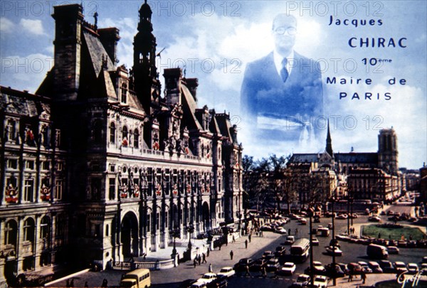 Carte postale. Jacques Chirac, 10ème maire de Paris
