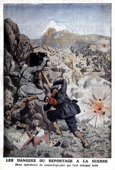 Les dangers du reportage de guerre, 1912