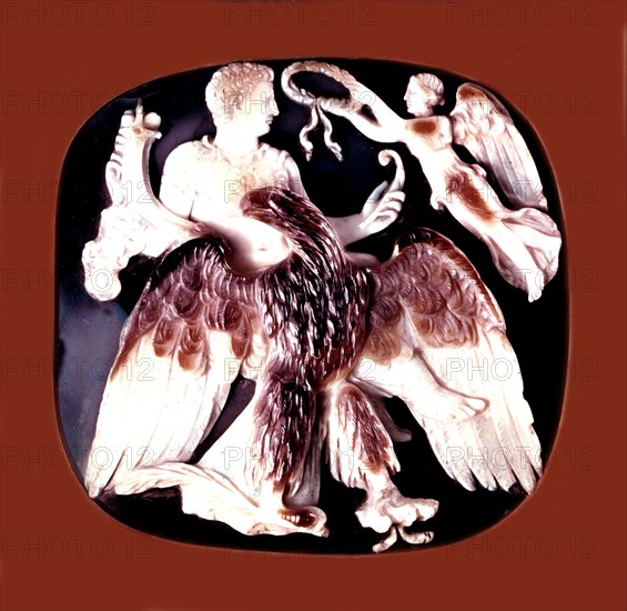 Ancient cameo. Apotheosis of Germanicus