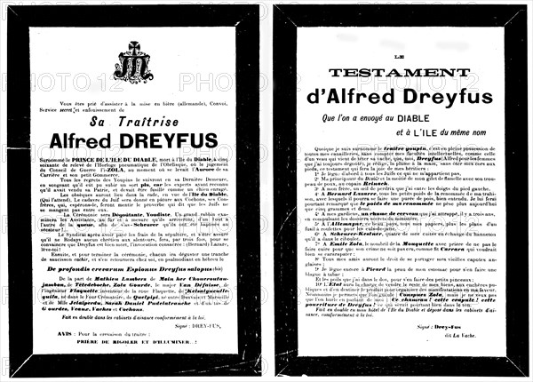 Anti-dreyfusard poster : the fake will of Alfred Dreyfus