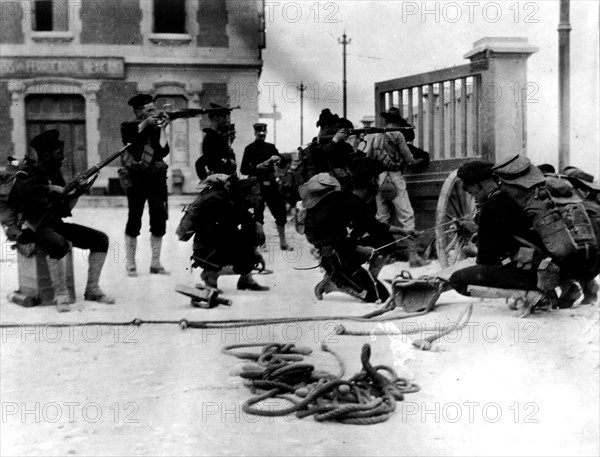 Mexican revolution. Occupation of Vera Cruz by American marines.